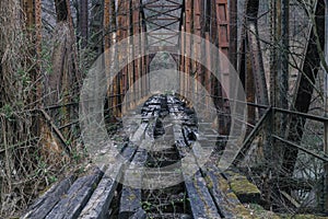 Old iron railway bridge