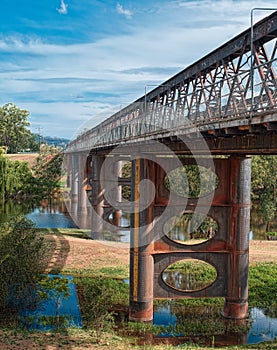 Old Iron Wood Bridge built in 1886 New South Wales Australia