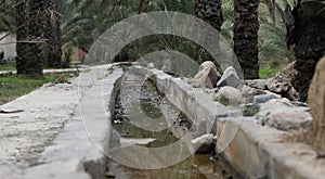 The old irrigation system in Nakheel farms in the Sultanate of Oma photo