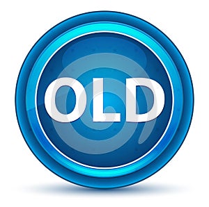 Old Eyeball Blue Round Button