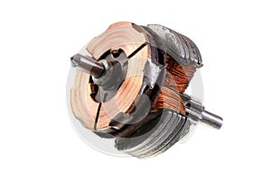 Old isolated inductor of an electric motor