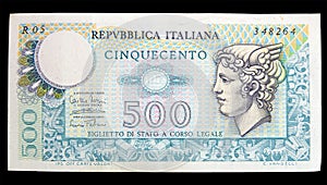 Old italian banknote