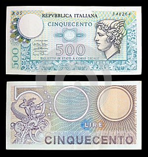 Old italian banknotes