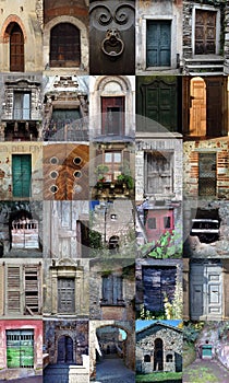 Old italian doorways