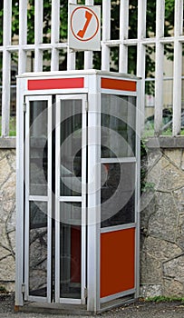 old italian phone booth called CABINA TELEFONICA