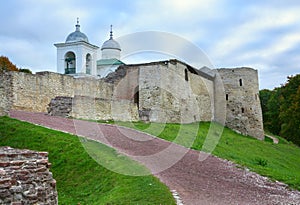 The old Izborsk stone fortress