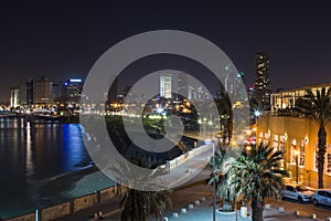 Old Jaffa at night . Tel aviv . Israel