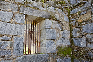 Old jail barred windows