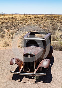 Old jalopy on the old route 66