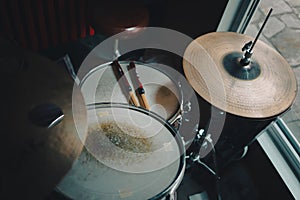 Old jazz drum set