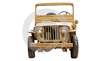 Old jeep Willis isolated