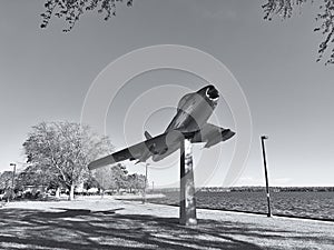 An old jet on display