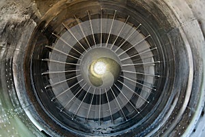 Old Jet Engine Closeup