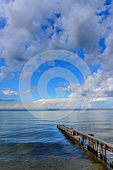 Old jetty after the storm