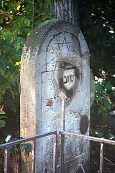 Old Jewish cemetery. Jewish graves and monuments