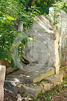 Old Jewish cemetery. Jewish graves and monuments