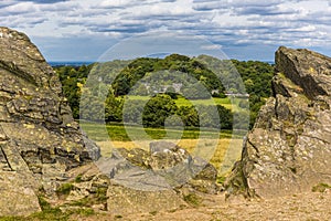 Old John folly in Bradgate Park, Leicestershire looking towards Warren Hill