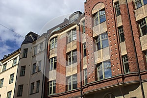 Old jugend style buildings in Helsinki