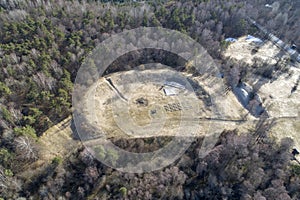 Old Kaarma hillfort aerial view.