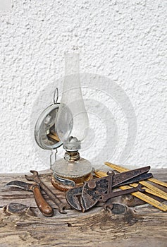 Old kerosene lamp