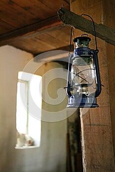 Old kerosene lantern lamp
