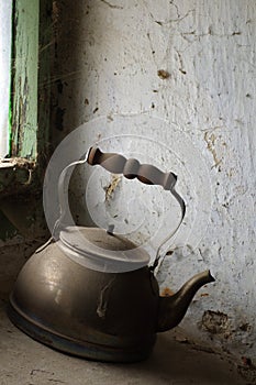 Old kettle for boiling water