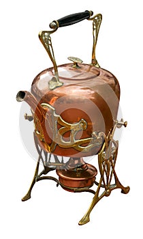 Old kettle with burner