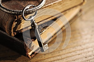 Old keys on a old book