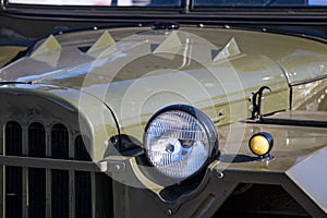 Old khaki military car