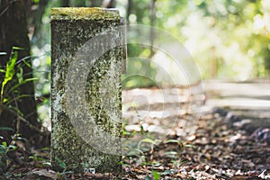 Old kilometres marker.