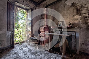 Old kitchen In an abandoned house