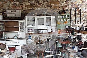 Old kitchen with ancient utensils