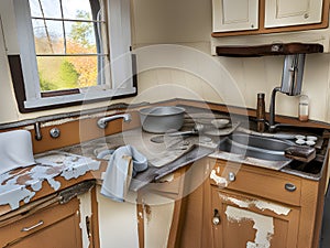 old kitchen in the country house