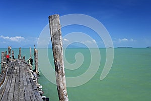 Old koh phangan ferry pier koh samui photo