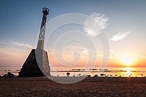 Old Kurmrags lighthouse built in 1923. Latvia