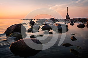 Old Kurmrags lighthouse built in 1923. Latvia