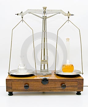 Old lab scale weighing.