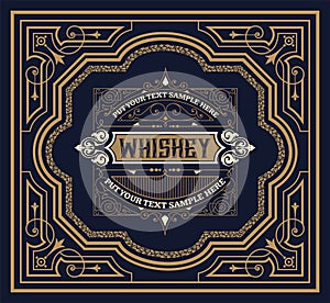 Old label design for Whiskey photo