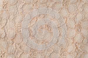 Old lace fabric close view