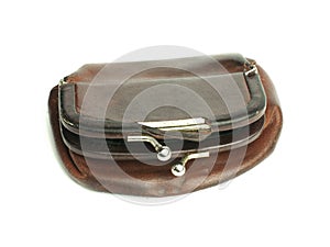 Old ladies leather purse