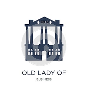 Old Lady of Threadneedle Street icon. Trendy flat vector Old Lad photo