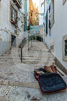 Old laguage in the city of Lisbon; Portugal