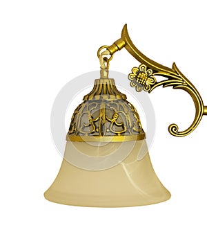 Old lamp isolated on white