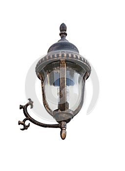 Old lamp post isolate