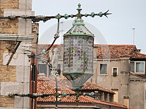 Old lamp post in Venice, Italy