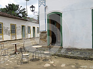 Old Lamp Stone street- bookstore cafeteria - Paraty
