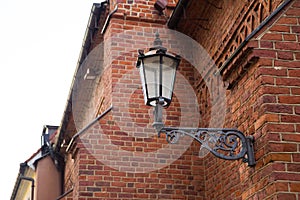 Old lamp on wall