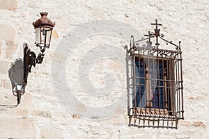 Old lamp and window