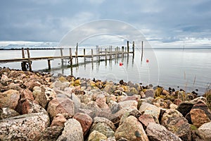 Old landing stage on the island Amrum, Germany