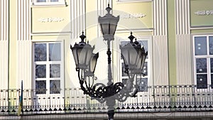 Old lantern on the street of Lviv